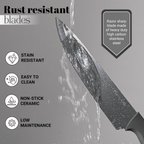 17pcs Kitchen Utensil & Knife Set with Block & Chopping Board (Multiple Colours) - By Nuovva