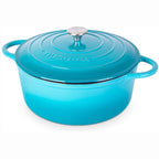 Enemalled Cast Iron Dutch Oven, Casserole Pot - 30cm - 6.9L (Multiple Colours)