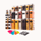 Airtight Kitchen Food Storage Containers, Multiple Sizes (Sets of 8, 14, 20, 36) by Nuovva