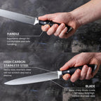 High Carbon Stainless Steel Kitchen Knife Set with Sharpener
