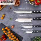 High Carbon Stainless Steel Kitchen Knife Set with Sharpener
