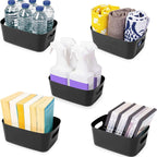 5-Piece Storage Basket Set with Handles (multiple colors)  by Stackzy