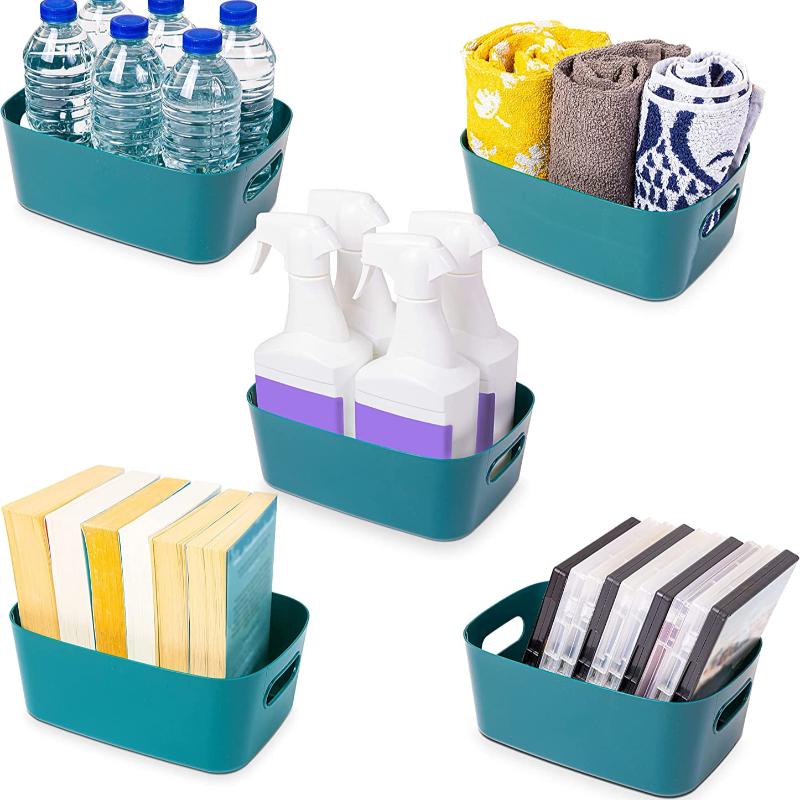 5-Piece Storage Basket Set with Handles (multiple colors)  by Stackzy