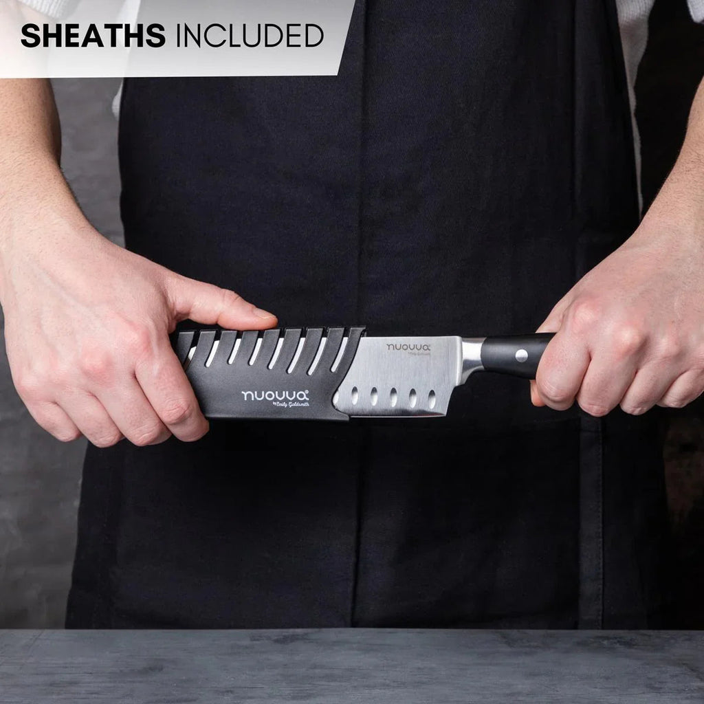 High Carbon Stainless Steel Kitchen Knife Set with Sharpener