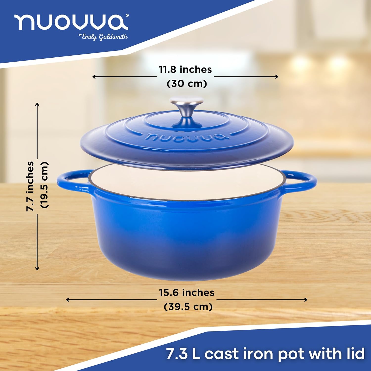 Enamelled Cast Iron Dutch Oven Casserole Pot (Multiple Colours & Sizes)