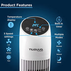 Electric Oscillating Tower Fan - 33 Inches (Black/White)