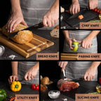 Copper Granite Non-Stick Kitchen Knife Set 5pcs, by Nuovva