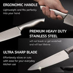Stainless Steel Kitchen Knife Set with Rotating Block 7-Piece Set, by Nuovva
