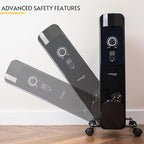 Energy Efficient Electric Heater with 3 Heat Settings - 9 Fin, 2500W