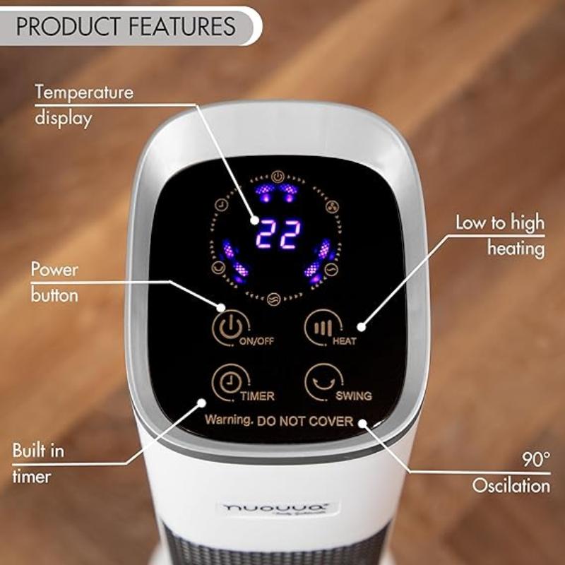 Touchscreen Energy Efficient Electric Heater with Remote Control