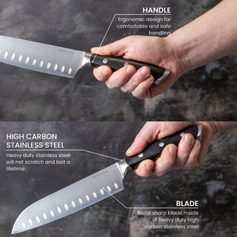 Professional High Carbon Steel Kitchen Knives (Multiple Variants), by Nuovva