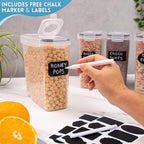 Airtight BPA-Free Cereal Food Storage Containers 2.5L - 3Pcs, by Nuovva