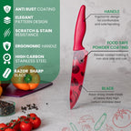 Granite Non-Stick Kitchen Knife Set 5pcs - Multiple Colours, by Nuovva