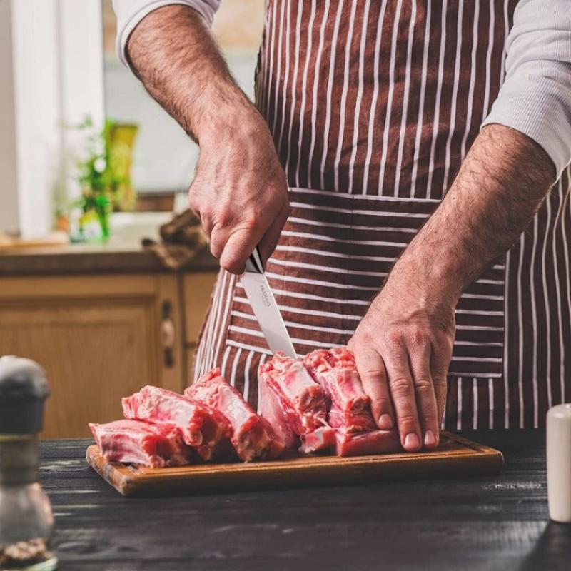 Kitchen Knife Set with Rotating Block 7-Piece Set (Multiple Colours) by Nuovva