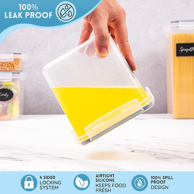 Airtight Kitchen Food Storage Containers, Multiple Sizes - Set of 8 by Nuovva