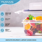 Airtight Kitchen Food Storage Containers, Multiple Sizes (Sets of 8, 14, 20, 36) by Nuovva