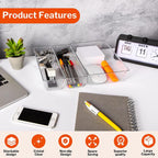 Clear Drawer Organiser Set - 16 pcs, by Stackzy