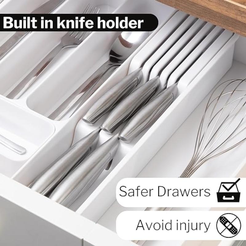 Expandable Cutlery Drawer Organiser Divider (Multiple Colours), by Nuovva