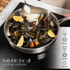 8Pcs Stainless Steel Cookware Set with Glass Lids – Induction Ready – By Nuovva