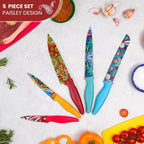 Granite Non-Stick Kitchen Knife Set 5pcs - Multiple Colours, by Nuovva