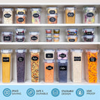 Airtight Kitchen Food Storage Containers, Multiple Sizes - Set of 8 by Nuovva