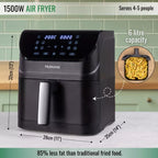 Air Fryer Oven Dual Compartments With 10 Preset Functions – 6.5L, 1500W by Nuovva