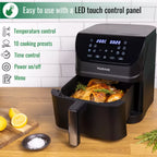 Air Fryer Oven Dual Compartments With 10 Preset Functions – 6.5L, 1500W by Nuovva