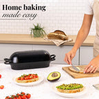 Enamelled Cast Iron Bread Loaf Pot – Non-Stick Dutch Oven, 32cm x 14cm (Multiple Colours),by Nuovva