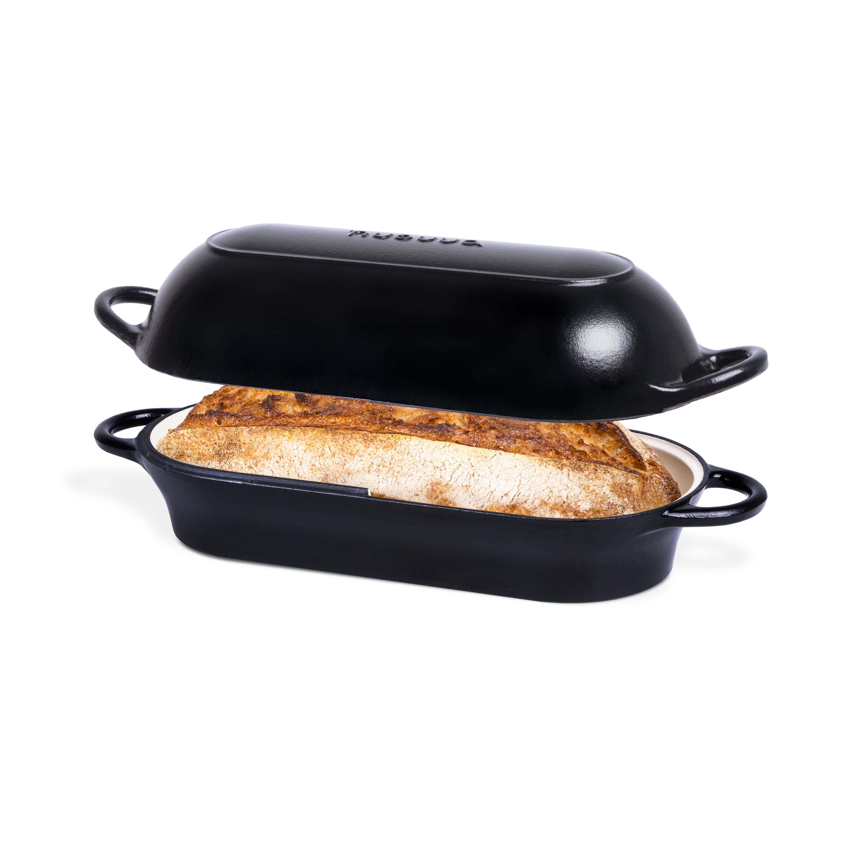 Enamelled Cast Iron Bread Loaf Pot – Non-Stick Dutch Oven, 32cm x 14cm (Multiple Colours),by Nuovva