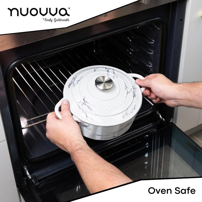 Enamelled Cast Iron Dutch Oven Casserole Pot (Multiple Colours & Sizes)