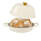 Cream Enamelled Cast Iron Dutch Oven Bread Pot - 5.6 Lite - 26cm, by Nuovva