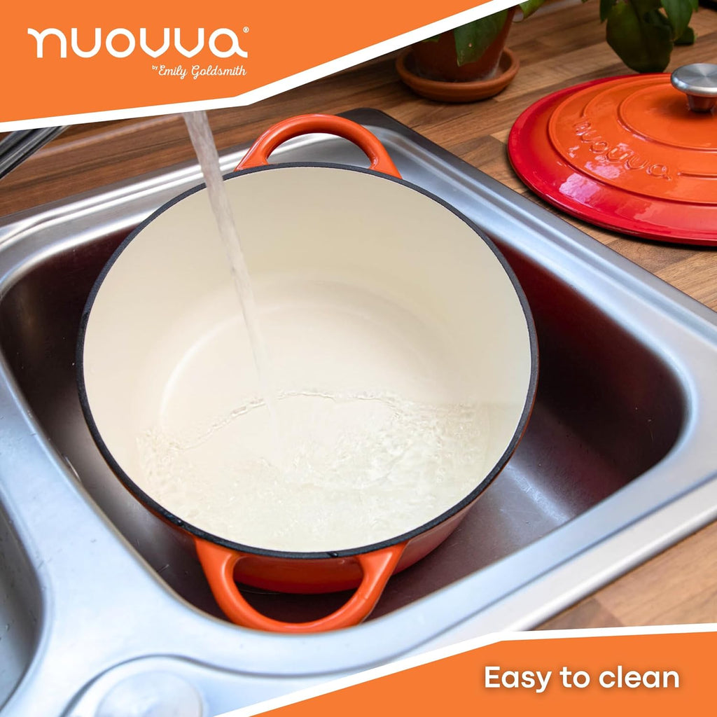 Enemalled Cast Iron Dutch Oven, Casserole Pot - 30cm - 6.9L (Multiple Colours)