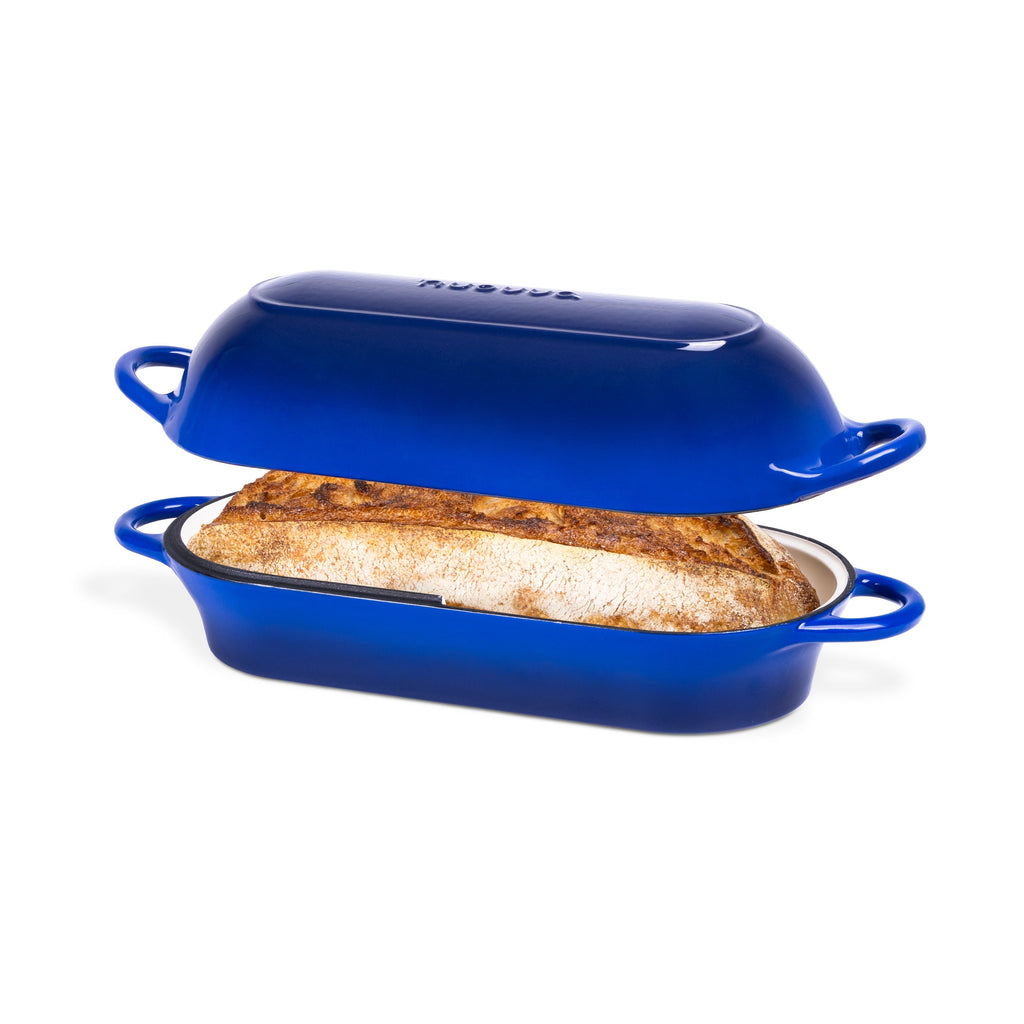 Enamelled Cast Iron Bread Loaf Pot – Non-Stick Dutch Oven, 32cm x 14cm (Multiple Colours),by Nuovva