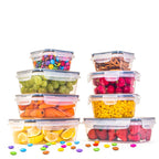 Airtight Food Storage Containers Sets - 8 Pcs, by Nuovva