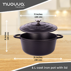 Enamelled Cast Iron Dutch Oven Casserole Pot (Multiple Colours & Sizes)