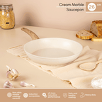 Cream Induction Non-Stick Frying Pan (Multiple Sizes), by Nuovva