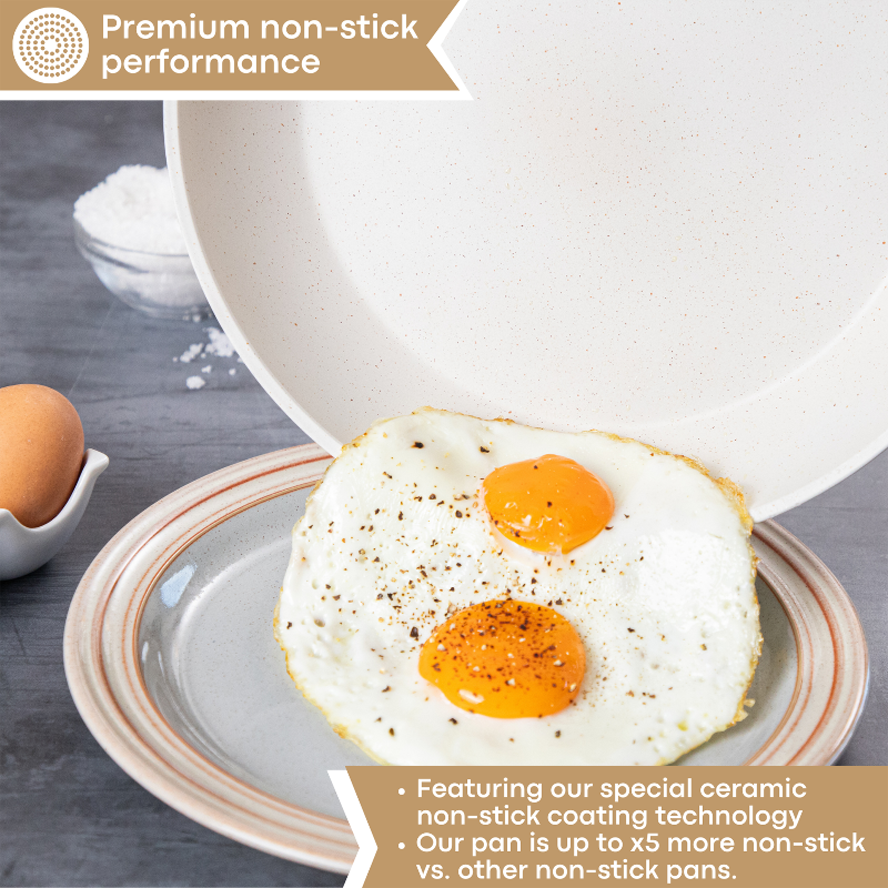 Cream Kitchen Cookware Set of 35, 15, 8, 5pcs with Lids (Multiple Set Sizes)