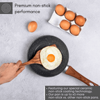 Marble Granite Induction Non-Stick Frying Pan - 18cm, by Nuovva