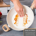 Induction Non-Stick Sauté Pan With Lid – 28cm (Multiple Colours) by Nuovva