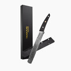 Japanese Steel 67-Layer Damascus Style Serrated Bread Knife with Pakkawood Handle, by Nuovva