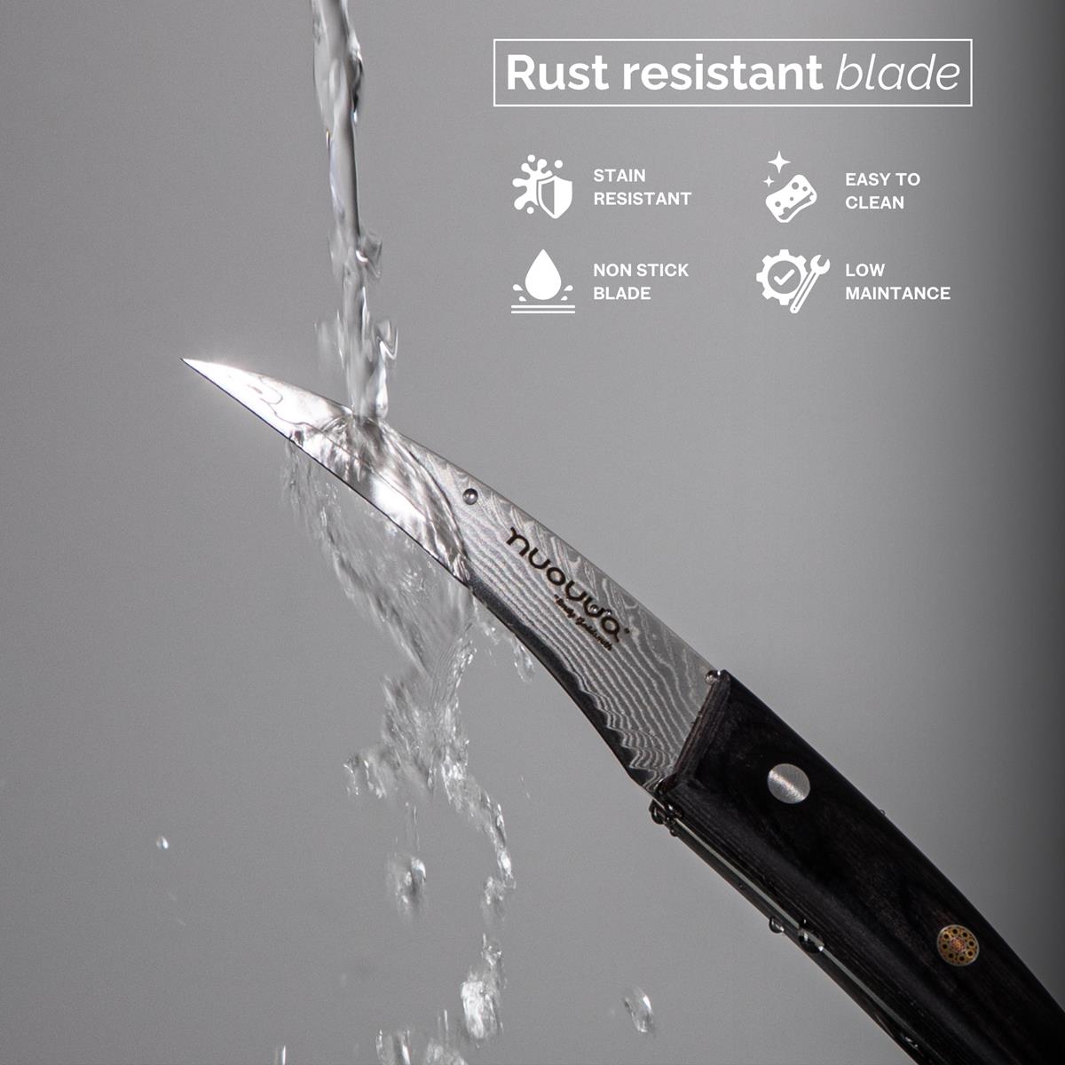 Japanese Steel Damascus Style Kitchen Knives with Pakkawood Handles - Multiple Variants, by Nuovva