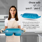 Cast Iron Dutch Oven – Double Round Bread Loaf Pot – 16cm Diameter, (Multiple Colours), by Nuovva