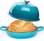 Enamelled Cast Iron Dutch Oven Bread Pot, 5.6 Lite - 26cm (Multiple Colours) by Nuovva