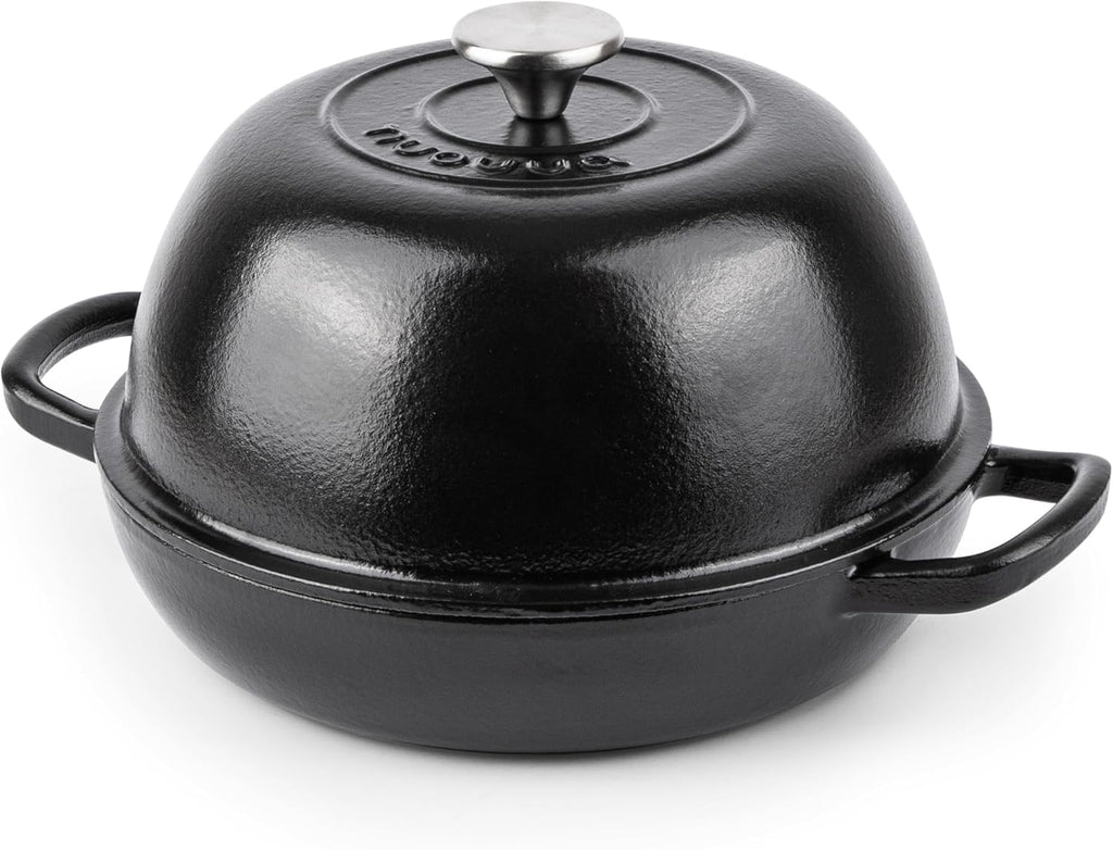 Enamelled Cast Iron Dutch Oven Bread Pot, 5.6 Lite - 26cm (Multiple Colours) by Nuovva