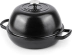 Enamelled Cast Iron Dutch Oven Bread Pot, 5.6 Lite - 26cm (Multiple Colours) by Nuovva