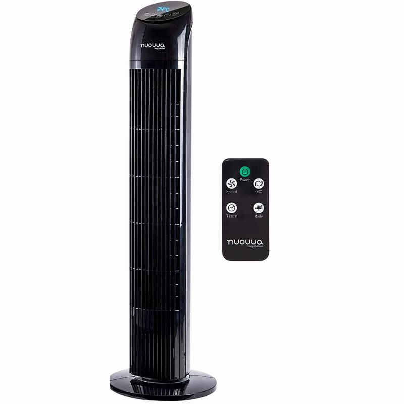 Electric Oscillating Tower Fan - 33 Inches (Black/White)