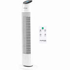 Electric Oscillating Tower Fan - 33 Inches (Black/White)