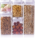5-Piece Food Storage Containers (Black/White Lid), by Nuovva