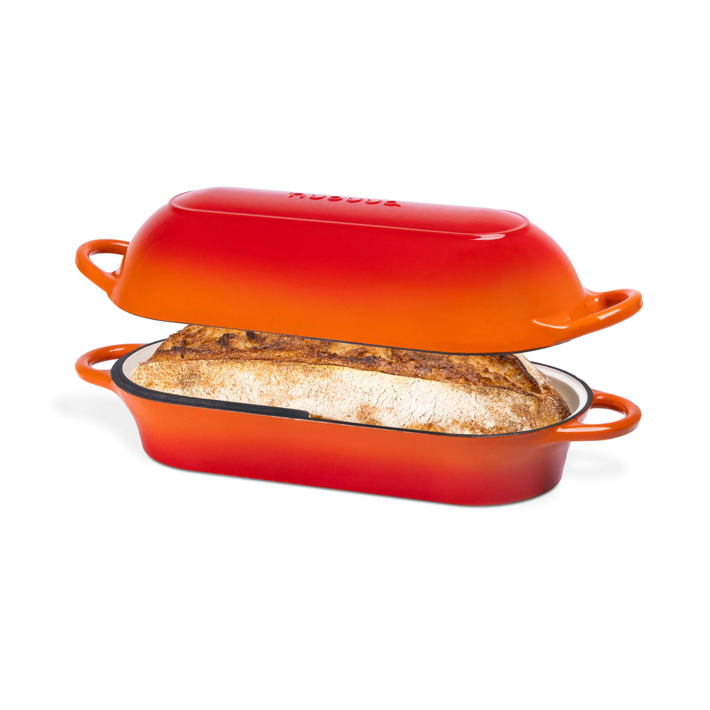 Enamelled Cast Iron Bread Loaf Pot – Non-Stick Dutch Oven, 32cm x 14cm (Multiple Colours),by Nuovva