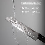 Santoku Knife – 67-Layer Damascus Steel, Rosewood Handle – 7 Inch by Nuovva